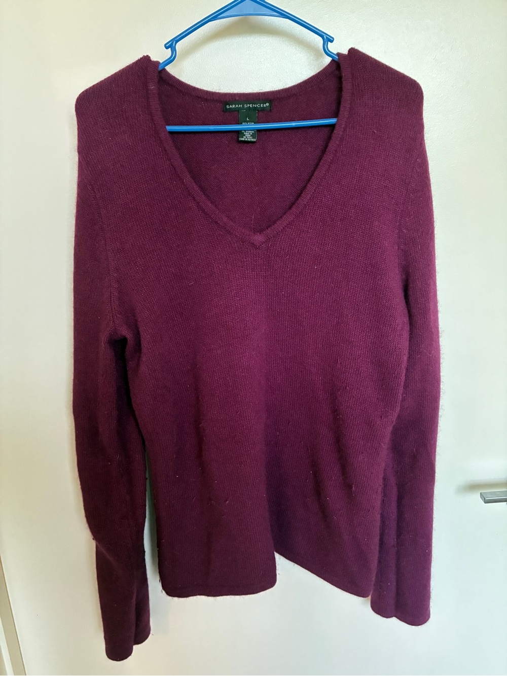 Beautiful Angora Wool V-Neck Sweater